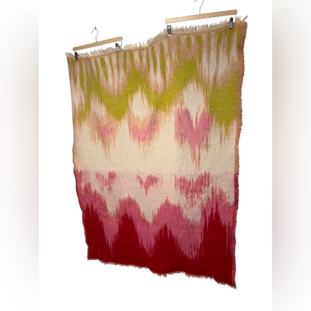 Anthropologie Wool Patterned Throw | os
